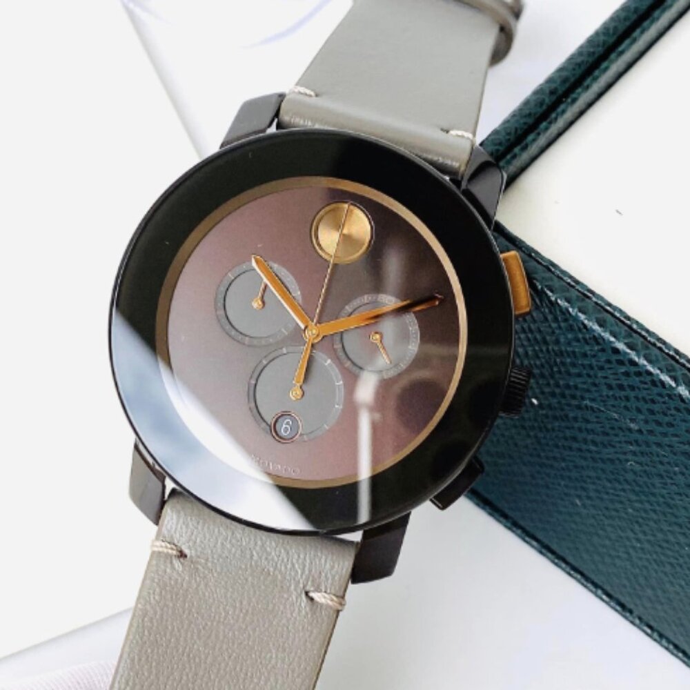 Movado Men's Brown Polished Dial Watch